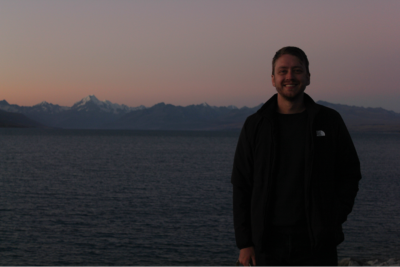 A picture of me taken at Lake Pukaki, New Zealand in 2025