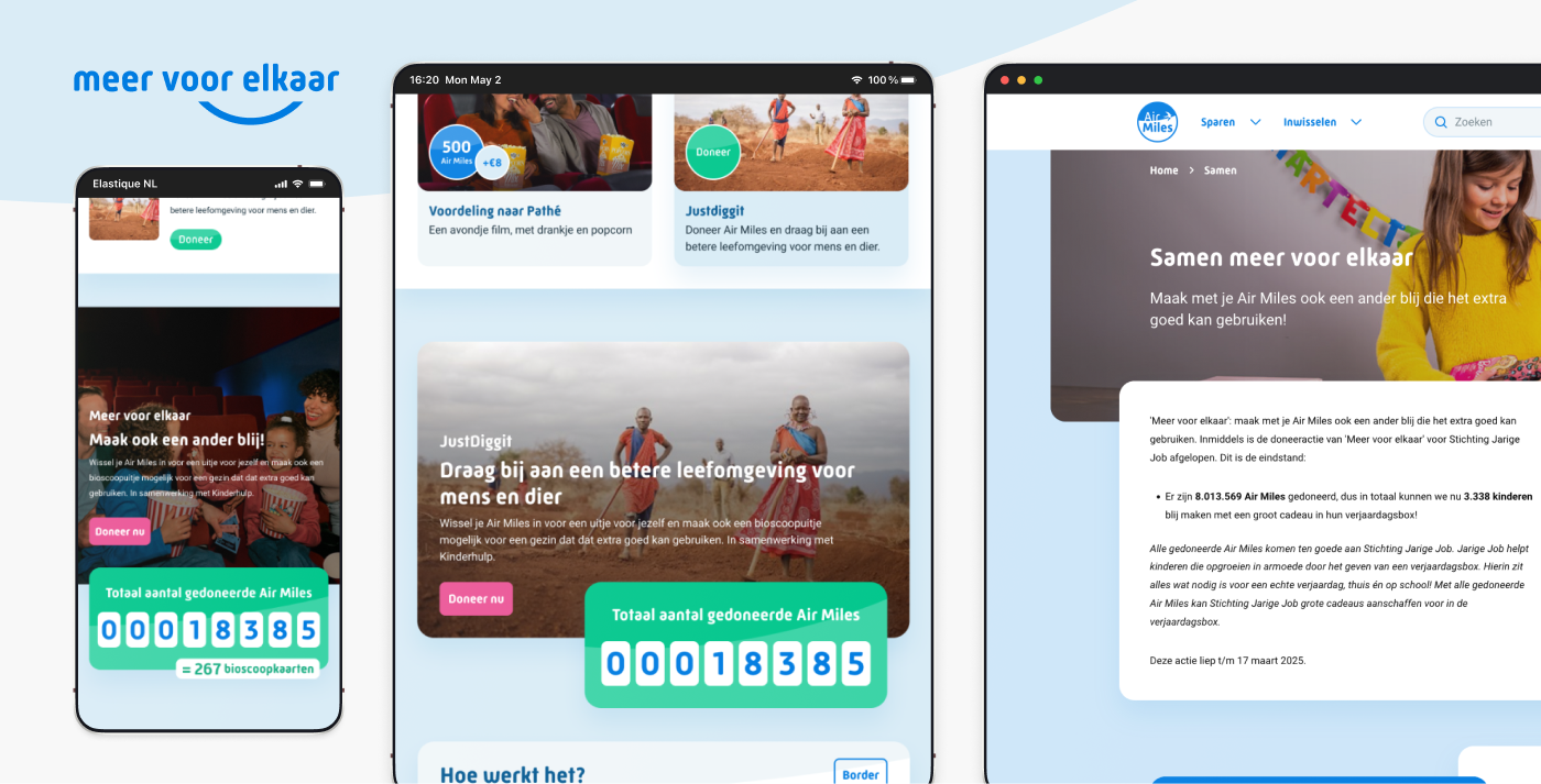 Donation method in Air Miles